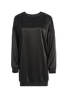 DREA CREW NECK SWEATSHIRT DRESS-Black-ALICE + OLIVIA