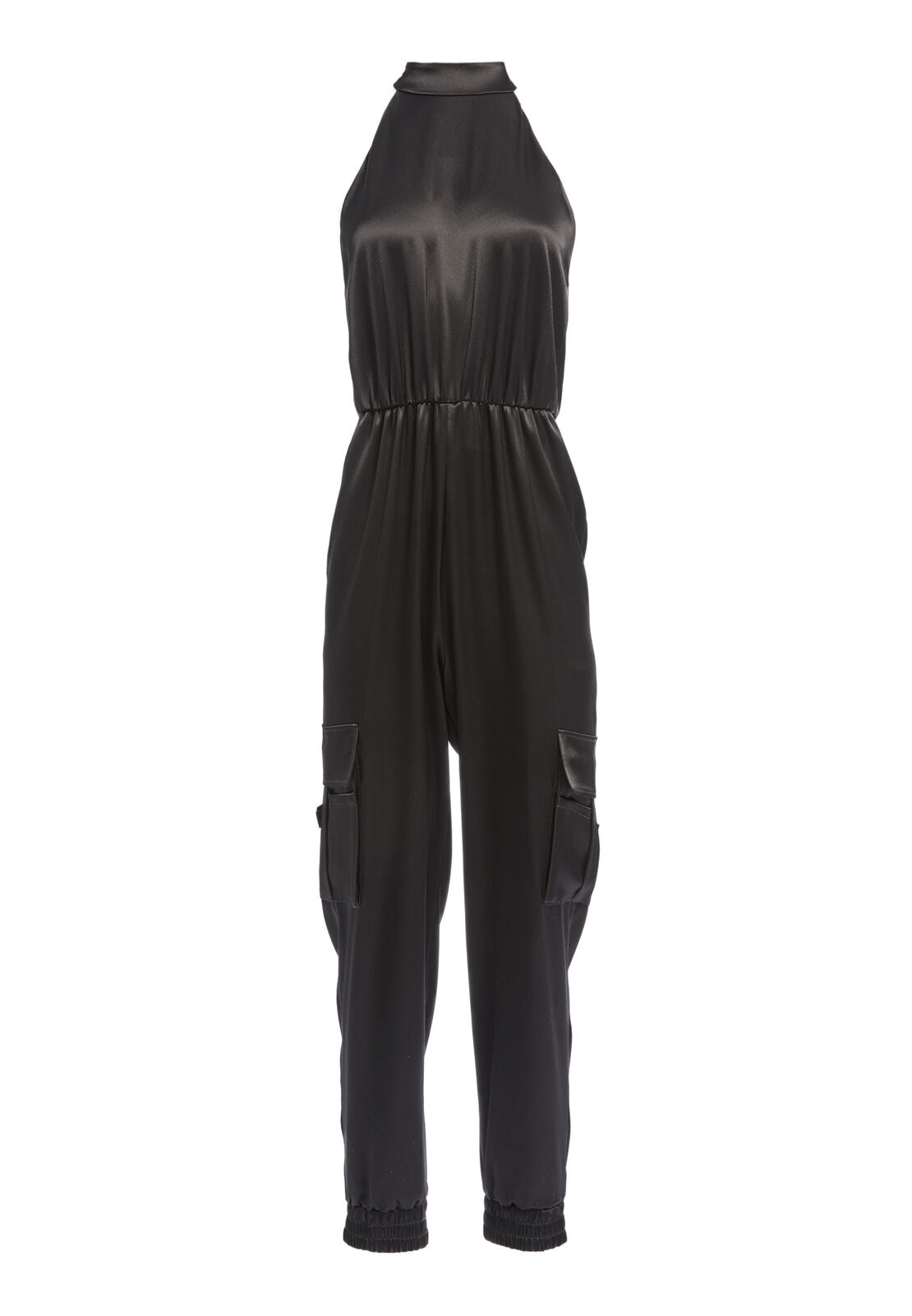 DEDE HIGH NECK CARGO JUMPSUIT-Black-ALICE + OLIVIA