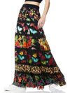 LESA PANELED MAXI SKIRT-LEAF COMBO-ALICE + OLIVIA
