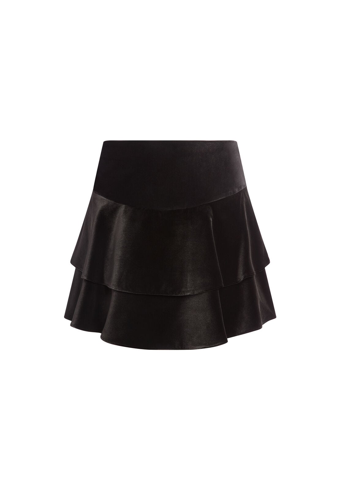 PALOMA RUFFLE MINI SKIRT-Black-ALICE + OLIVIA