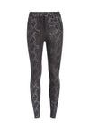 MIKAH SNAKE SKIN LEATHER PANT-BLACK/METALLIC-ALICE + OLIVIA