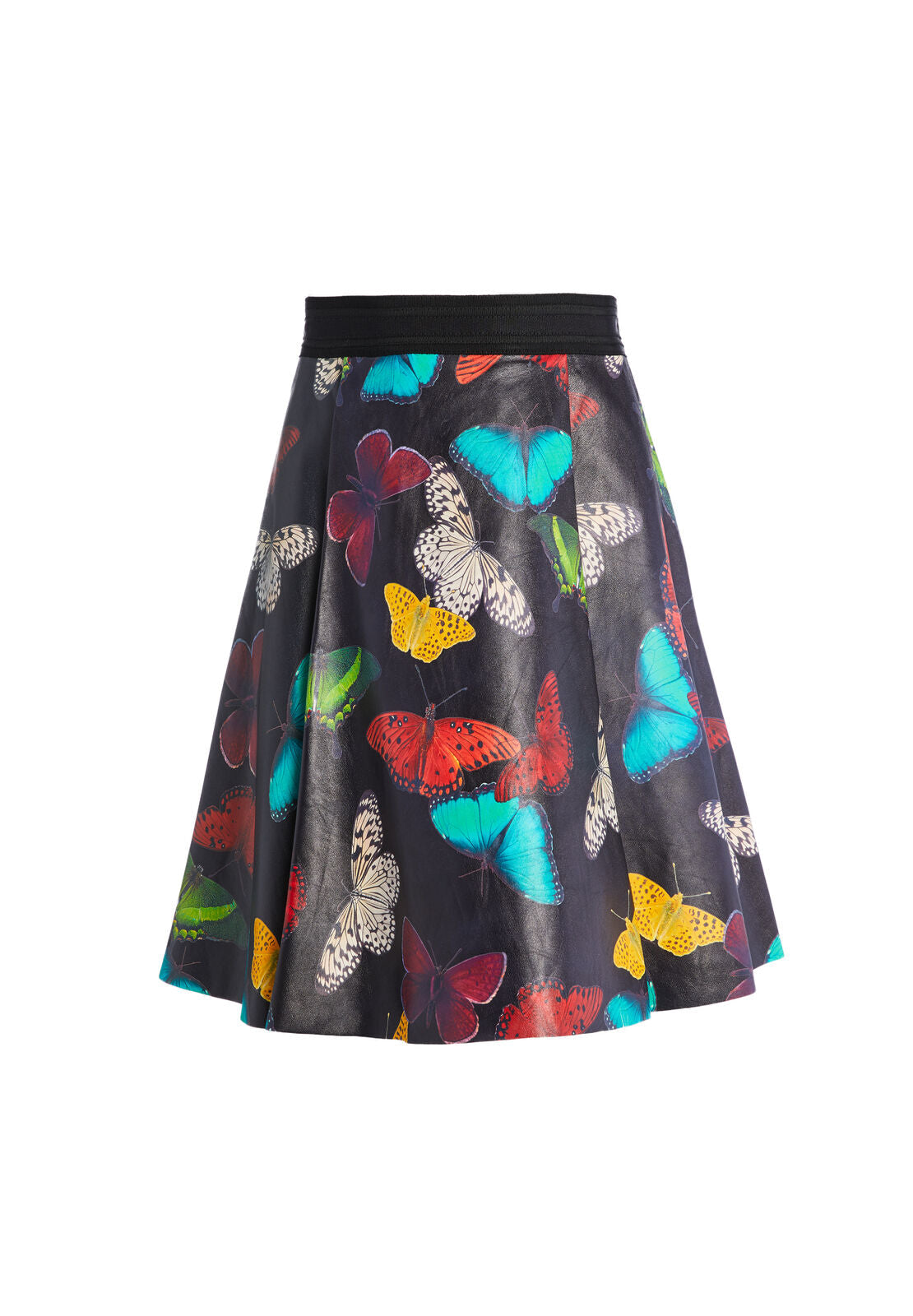 VERNON BUTTERFLY LEATHER SKIRT-MD BUTTERFLIES-ALICE + OLIVIA