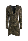 DIAZ SNAKE SKIN MINI DRESS-BLACK/GOLD-ALICE + OLIVIA