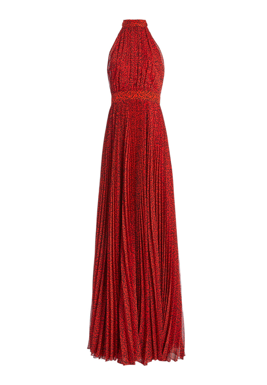 KELISSA HALTER LEOPARD MAXI DRESS-MINI LEOPARD RUBY/BLACK-ALICE + OLIVIA
