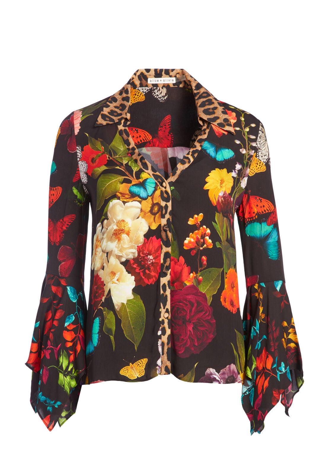 RANDA TRUMPET SLEEVE BUTTON DOWN-ALICE + OLIVIA