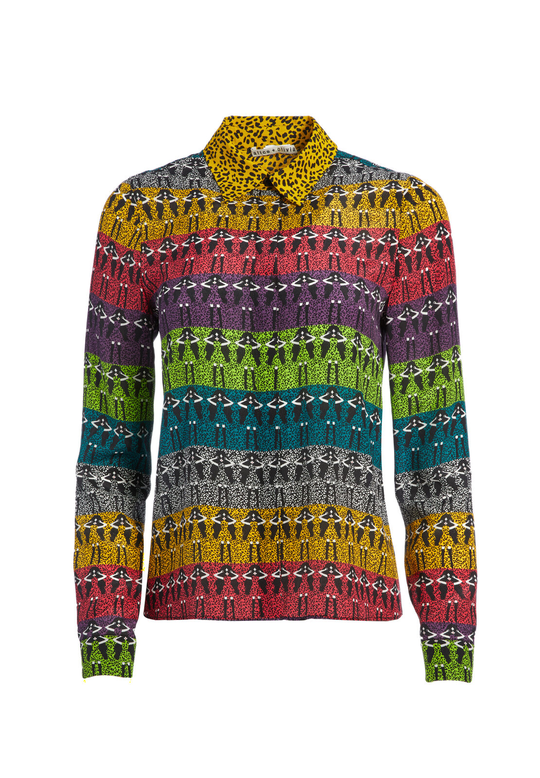 WILLA PAISLEY PLACKET TOP-ALICE + OLIVIA