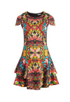 AINSLEY FLORAL RUFFLE DRESS-KALEIDOSCOPE FLORAL-ALICE + OLIVIA