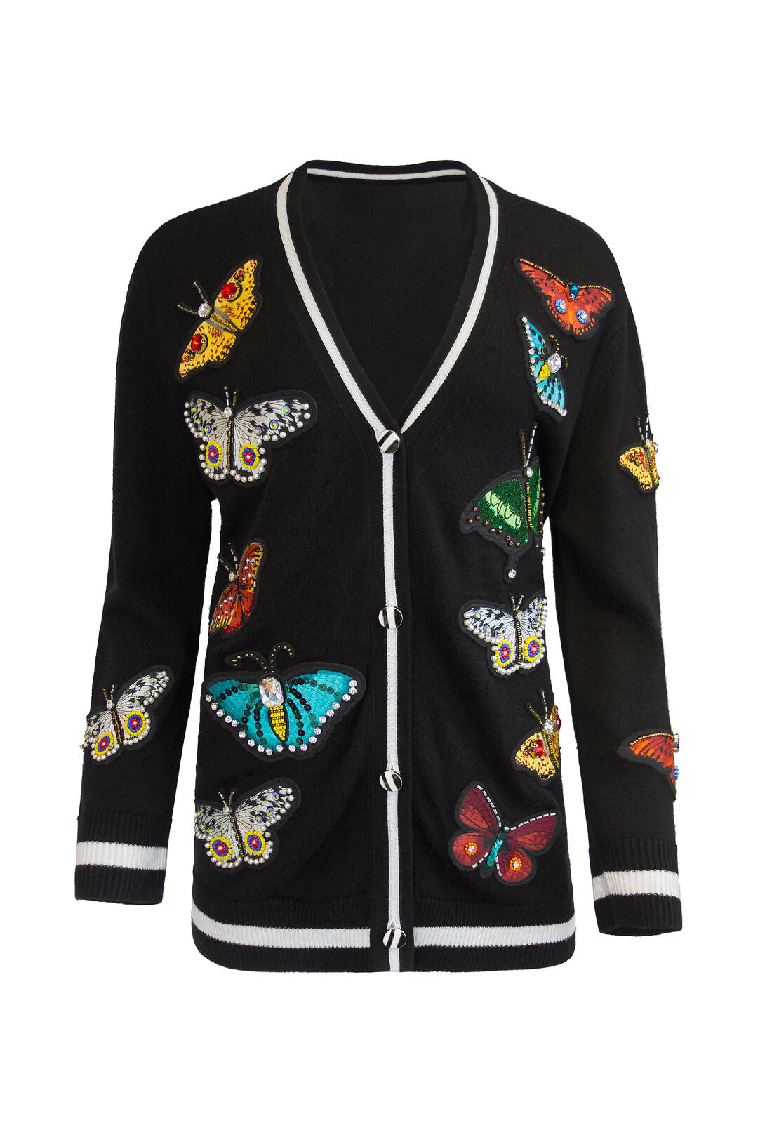 BRADFORD BUTTERFLY GRANDPA CARDIGAN-BLACK/MULTI-ALICE + OLIVIA