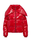 DURHAM HIGH NECK PUFFER-SHINY RUBY-ALICE + OLIVIA
