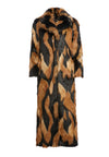 FOSTER FAUX FUR COAT-BLACK/MEDIUM BROWN-ALICE + OLIVIA