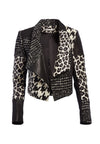 HARVEY ANIMAL PRINT LEATHER JACKET-BLACK/WHITE-ALICE + OLIVIA
