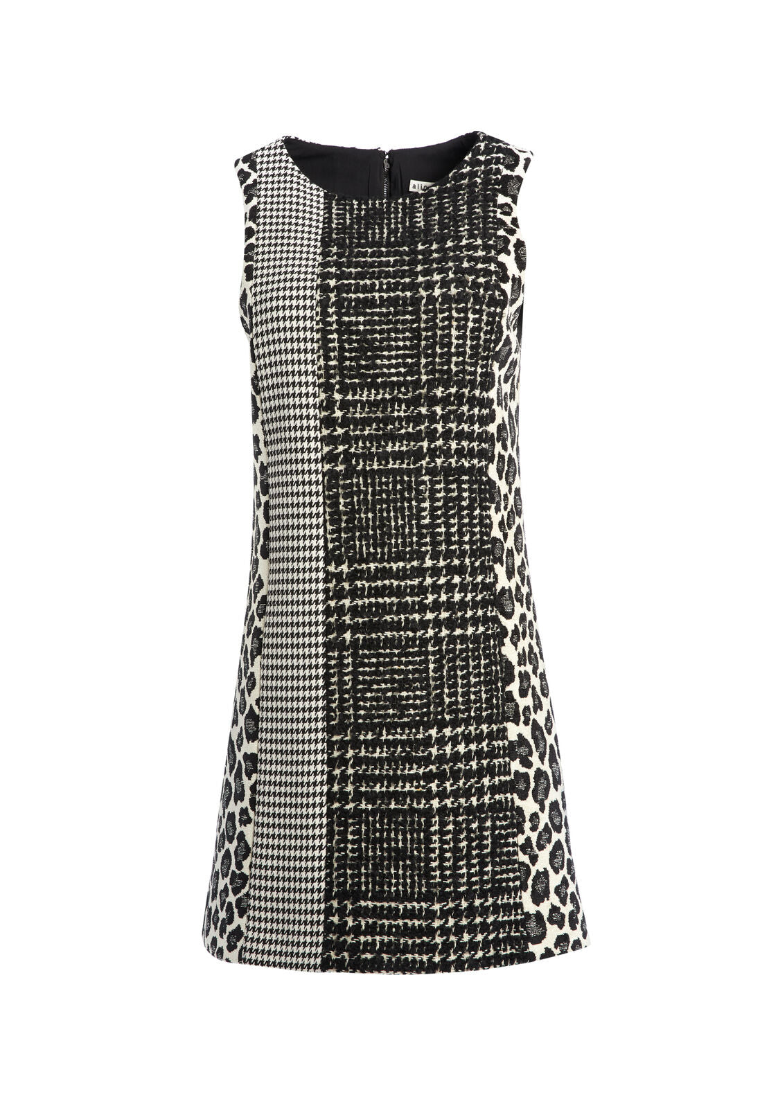 CLYDE MINI DRESS-BLACK/WHITE COMBO-ALICE + OLIVIA