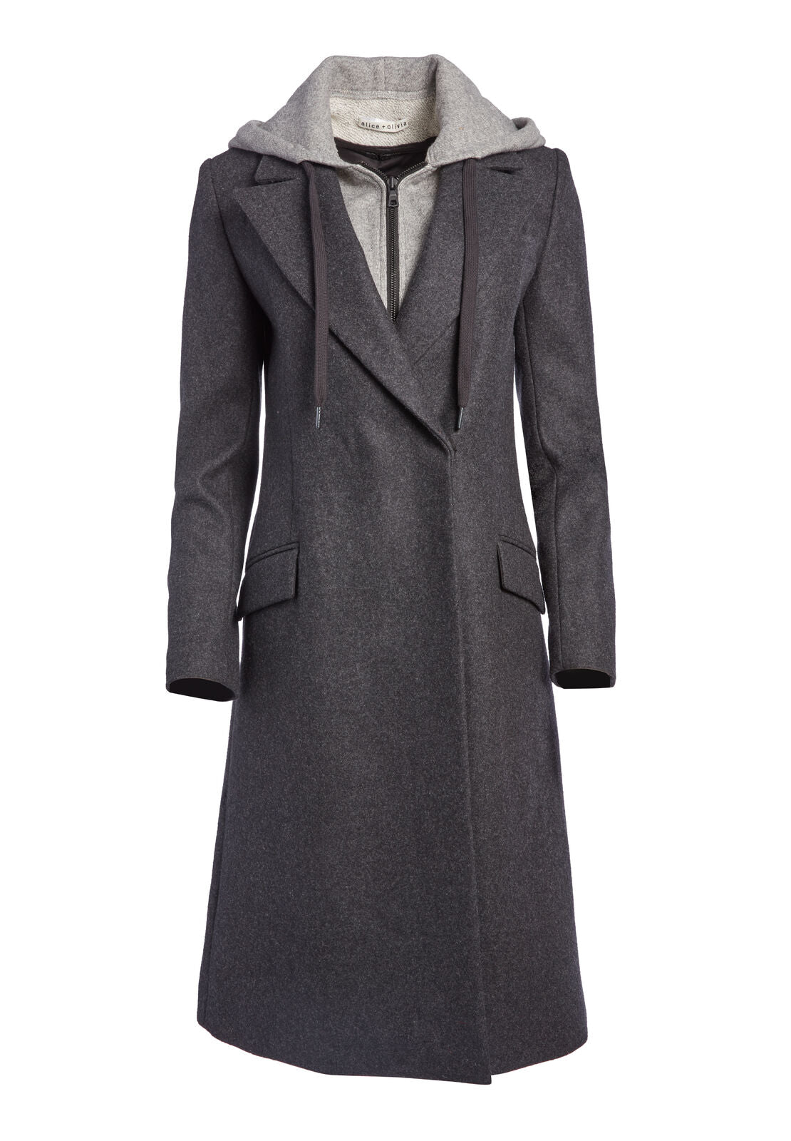 BERN MIDLENGTH BLAZER COAT-CHARCOAL/HEATHER GREY-ALICE + OLIVIA