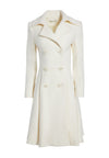 LEILA FIT AND FLARE PLEATED COAT-SOFT WHITE-ALICE + OLIVIA