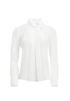 BOE MOCK NECK PLEATED BLOUSE-OFF WHITE-ALICE + OLIVIA