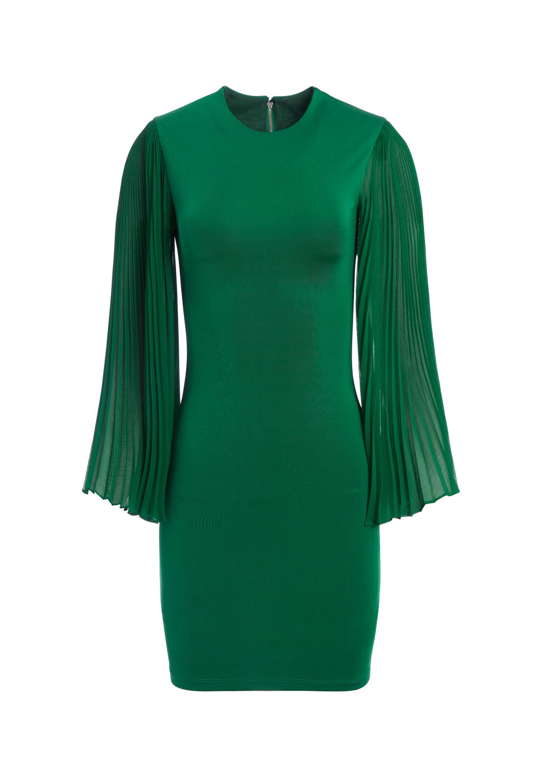 ZAYA PLEATED STRONG SHOULDER DRESS