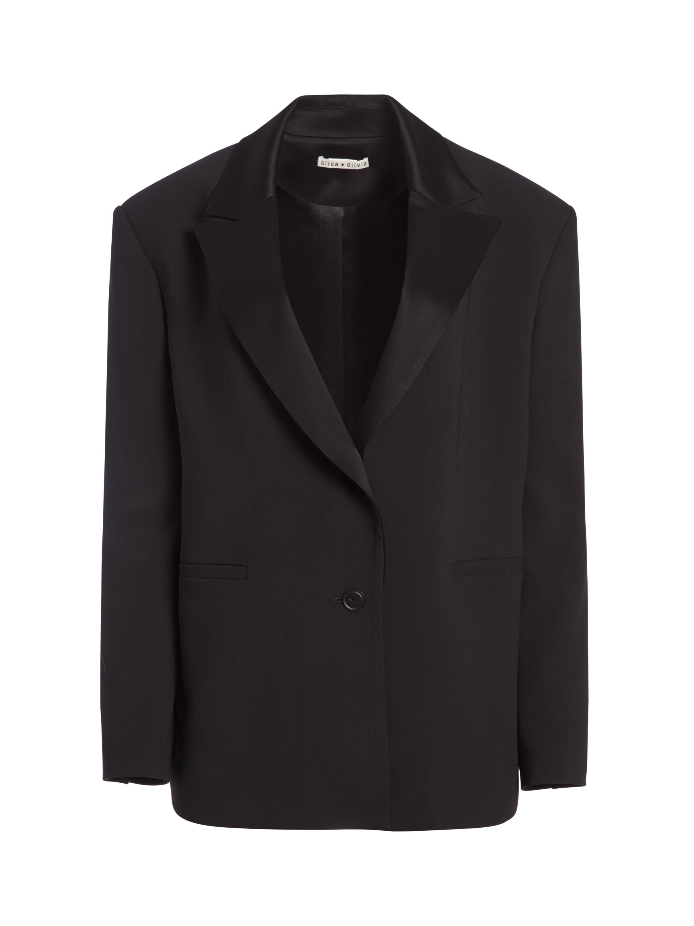 DENNY BOYFRIEND BLAZER-Black-ALICE + OLIVIA