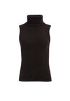 DARCEY SHIMMER TURTLENECK TANK-METALLIC BLACK-ALICE + OLIVIA