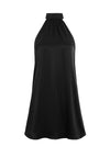 CRYSTAL TIE NECK HALTER MINI DRESS-ALICE + OLIVIA