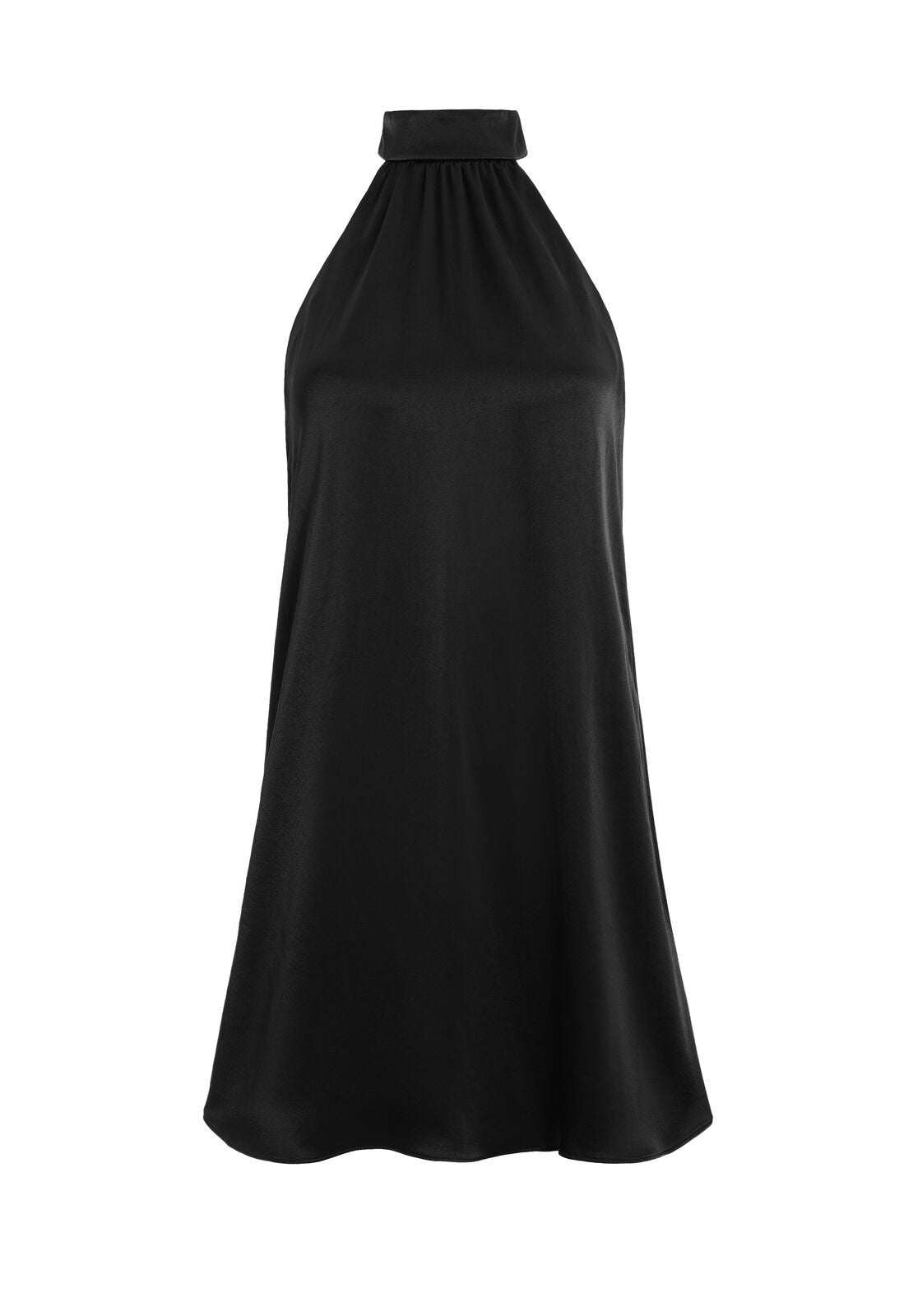CRYSTAL TIE NECK HALTER MINI DRESS-ALICE + OLIVIA