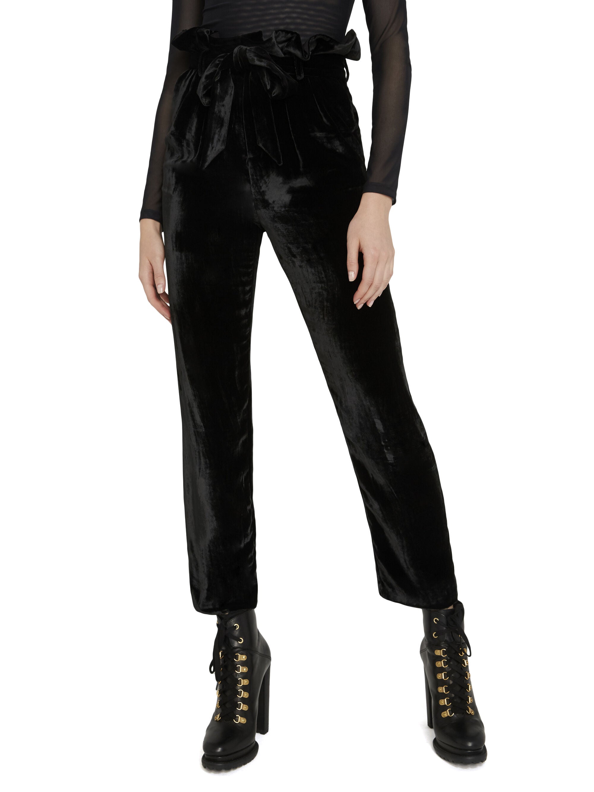 FARREL VELVET PAPER BAG PANT