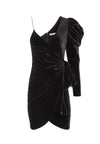 MILA VELVET MINI DRESS-Black-ALICE + OLIVIA
