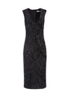 ALBA BEADED BLACK MIDI DRESS-Black-ALICE + OLIVIA