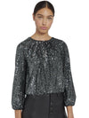 AVILA SEQUIN CREW NECK TOP-ALICE + OLIVIA