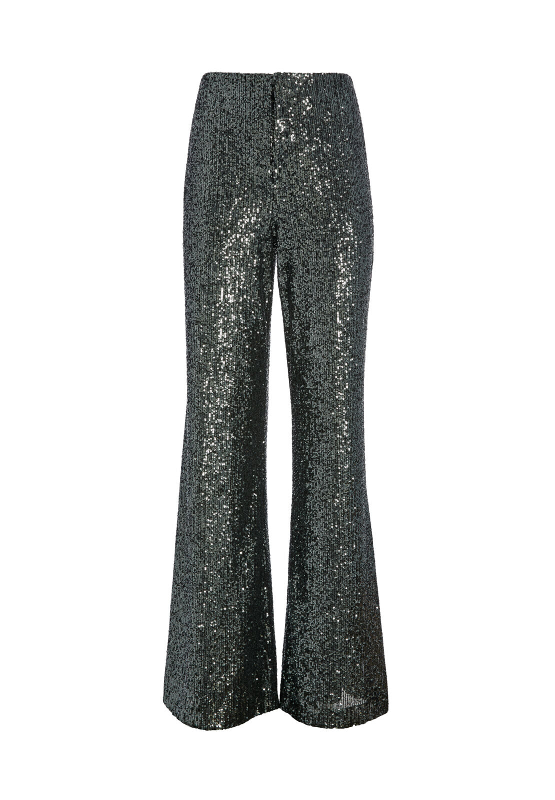 DYLAN HIGH WAISTED SEQUIN PANT-GUNMETAL-ALICE + OLIVIA