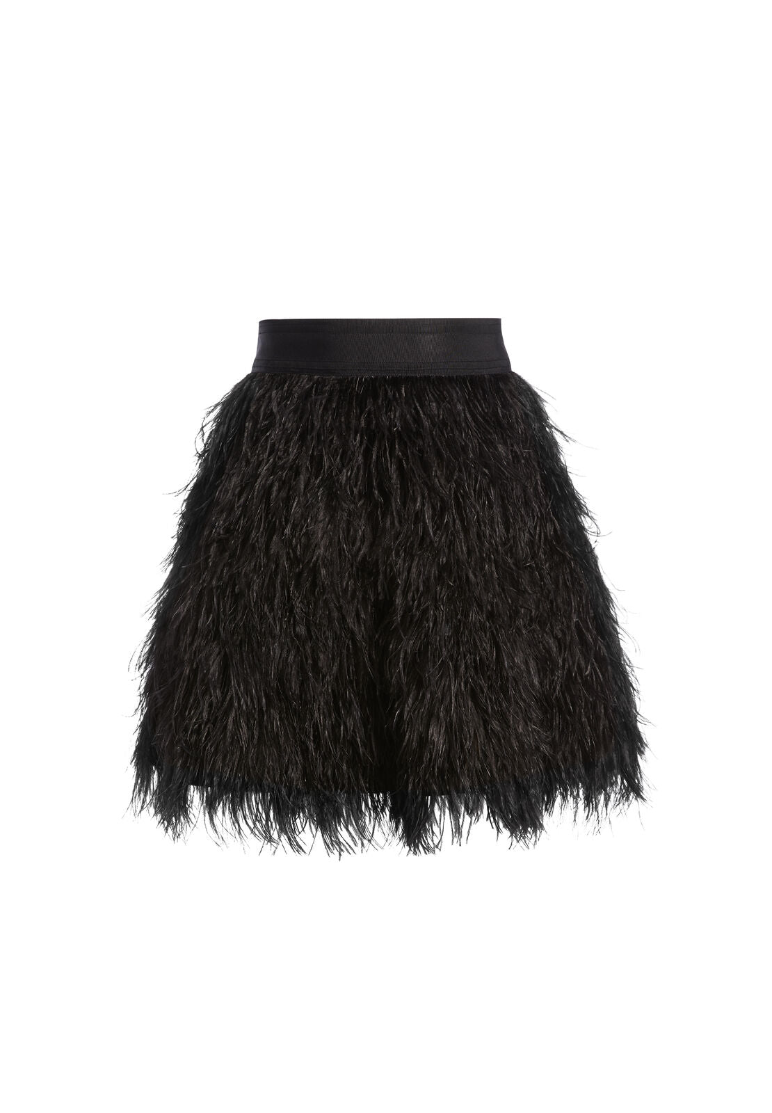 CINA FEATHER SKIRT-Black-ALICE + OLIVIA