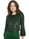 AVILA SEQUIN CREW NECK TOP-ALICE + OLIVIA