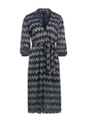 KATINA METALLIC V-NECK MIDI DRESS-SAPPHIRE/SILVER-ALICE + OLIVIA