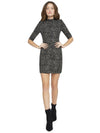 INKA METALLIC CREW NECK MINI DRESS-ALICE + OLIVIA