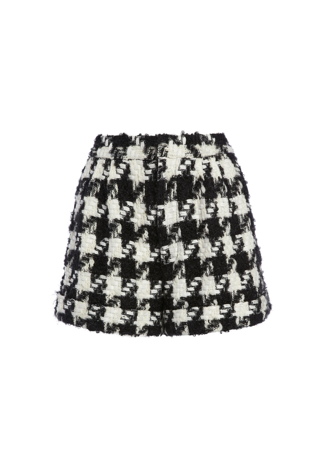 CONRY HOUNDSTOOTH CUFF SHORT-BLACK/WHITE-ALICE + OLIVIA