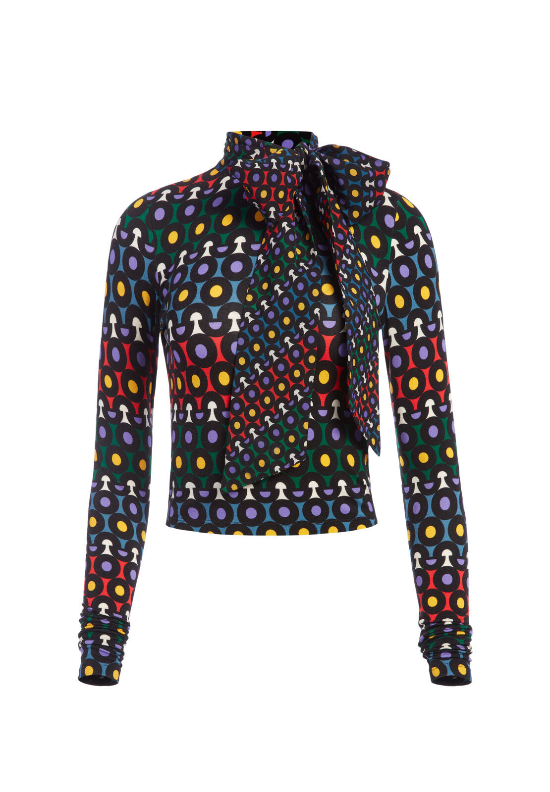 DELAINA TIE NECK BLOUSE-ALICE + OLIVIA