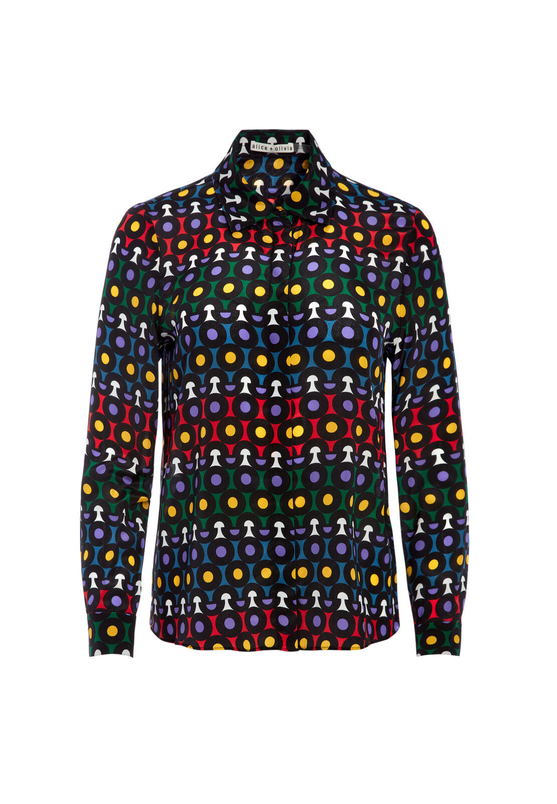 WILLA PAISLEY PLACKET TOP-ALICE + OLIVIA