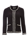 GEORGIA SHORT BEADED JACKET-Black-ALICE + OLIVIA
