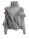 LIBBIE METALLIC TRIM TURTLENECK-ALICE + OLIVIA