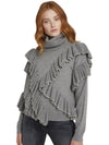 LIBBIE METALLIC TRIM TURTLENECK-ALICE + OLIVIA