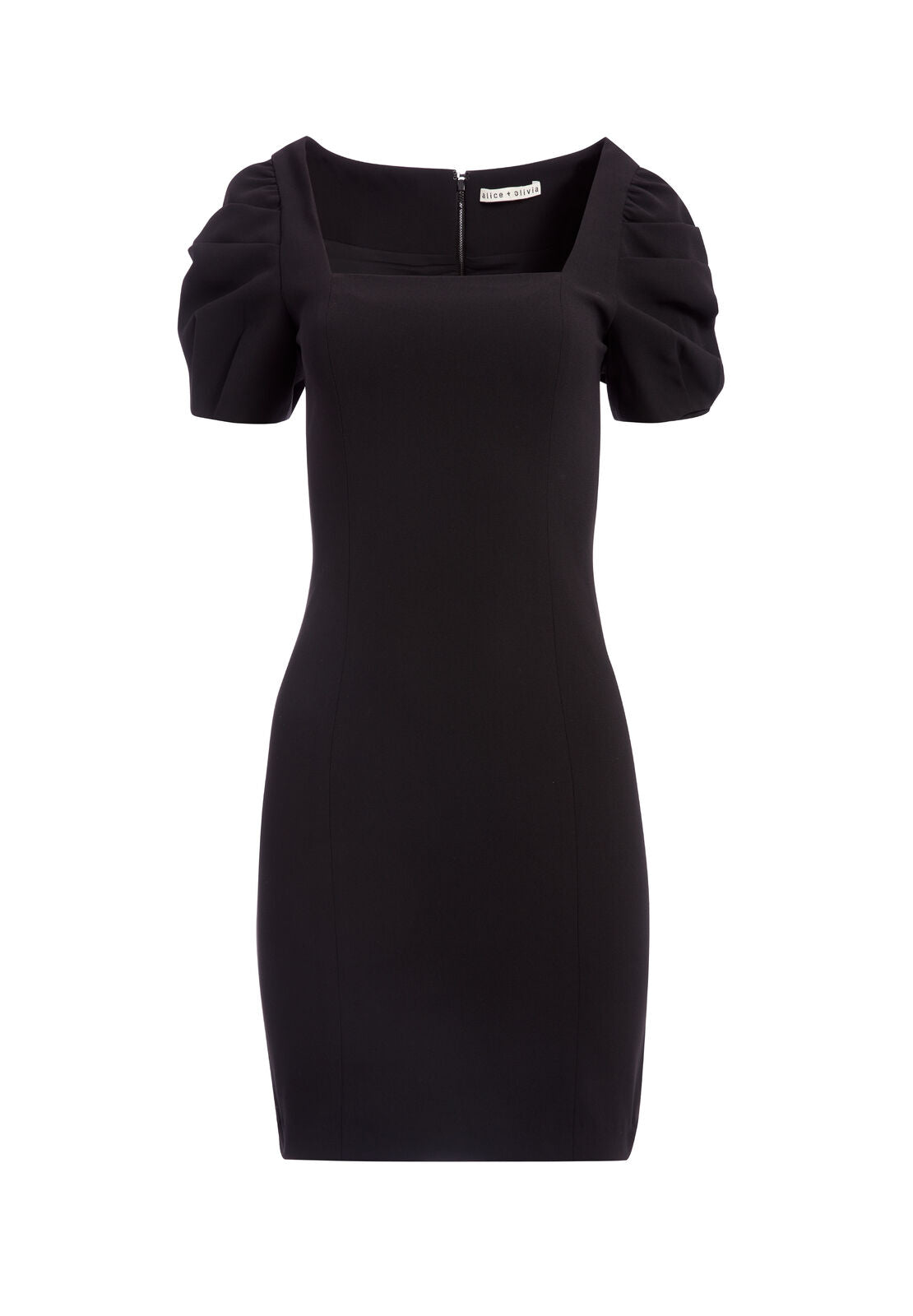 RACHEL PUFF SLEEVE MINI DRESS-Black-ALICE + OLIVIA