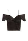 HAYDEE COLD SHOULDER CROP TOP-Black-ALICE + OLIVIA