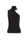 KIKI CUT OUT TURTLENECK TANK-Black-ALICE + OLIVIA