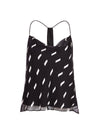 HARMON RACERBACK TANK-RIBBON TAPE BLK/SFT WHITE-ALICE + OLIVIA