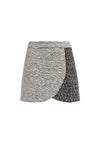LENNON COLOR BLOCK MINI SKIRT-WHITE/BLACK-ALICE + OLIVIA