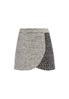 LENNON COLOR BLOCK MINI SKIRT-WHITE/BLACK-ALICE + OLIVIA