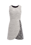 SALLY SIDE ZIP MINI DRESS-WHITE/BLACK-ALICE + OLIVIA