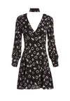 ELIA CUT OUT HEART MINI DRESS-SWEETHEART BLK/SOFT WHITE-ALICE + OLIVIA