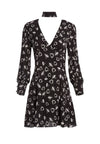 ELIA CUT OUT HEART MINI DRESS-SWEETHEART BLK/SOFT WHITE-ALICE + OLIVIA