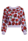 CALVIN RAGLAN SLV SWEATSHIRT-LILA'S ROSE SCARLET-ALICE + OLIVIA