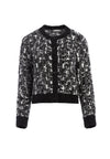 DEVONA CREWNK RLXD LS CARDIGAN-BLACK/SILVER/WHITE-ALICE + OLIVIA